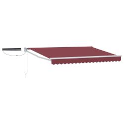 Auvent r&eacute;tractable &eacute;lectrique Rouge bordeaux 3 x 2,5 m