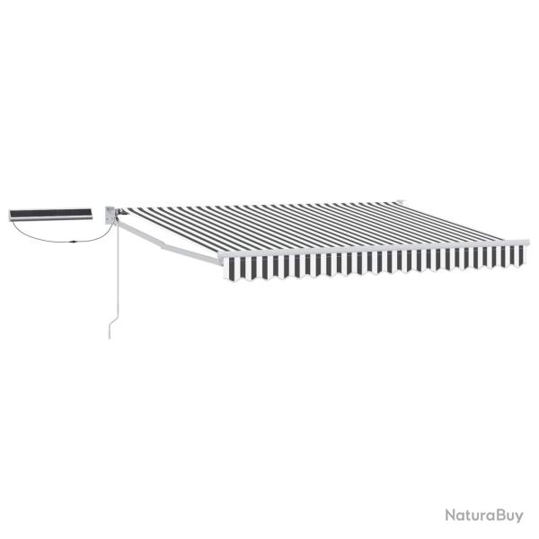 Auvent r�tractable �lectrique Anthracite et blanc 3,5 x 2 m