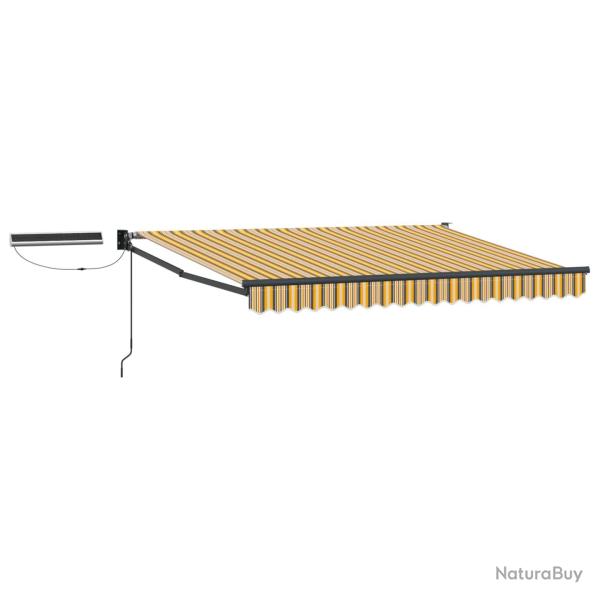 Auvent r�tractable �lectrique Jaune et Gris 3 x 2,5 m