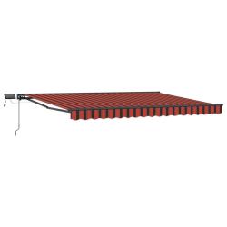 Cadre de store manuel avec LEDs Orange et Noir 4 &times; 3 m