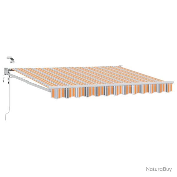 Auvent r�tractable �lectrique Bleu et Orange 3,5 x 2,5 m