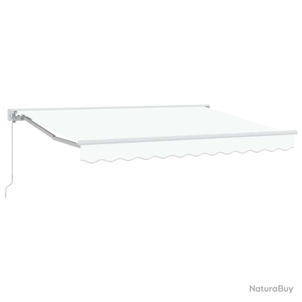 Auvent r�tractable manuel Blanc 3,5 x 2,5 m