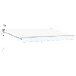 Auvent r&eacute;tractable &eacute;lectrique Blanc 3,5 x 2,5 m