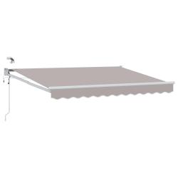 Auvent r&eacute;tractable &eacute;lectrique Gris clair 3,5 x 2,5 m