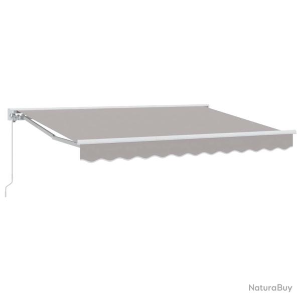 Auvent r�tractable manuel Gris clair 3,5 x 2,5 m