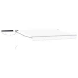 Auvent r&eacute;tractable &eacute;lectrique Blanc 3,5 x 2,5 m