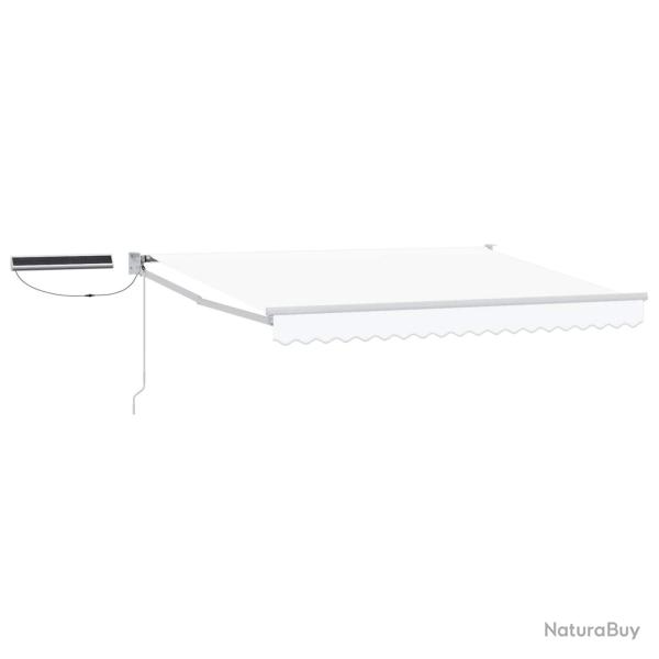 Auvent r�tractable �lectrique Blanc 3,5 x 2,5 m
