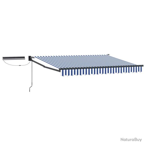 Auvent r�tractable �lectrique Bleu et Blanc 3 x 2 m