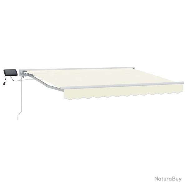 Cadre de store manuel avec LEDs Cr�me 3 x 2,5 m