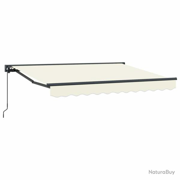 Auvent r�tractable manuel Cr�me 3,5 x 2 m