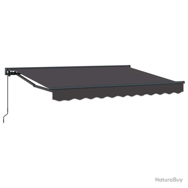 Auvent r�tractable manuel Anthracite 3,5 x 2 m
