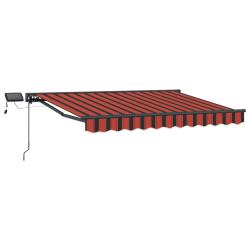 Cadre de store manuel avec LEDs Orange et Noir 3 x 2,5 m