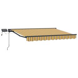 Cadre de store manuel avec LEDs Jaune et Gris 3 x 2,5 m