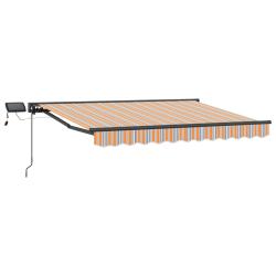 Cadre de store manuel avec LEDs Bleu et Orange 3,5 x 2,5 m
