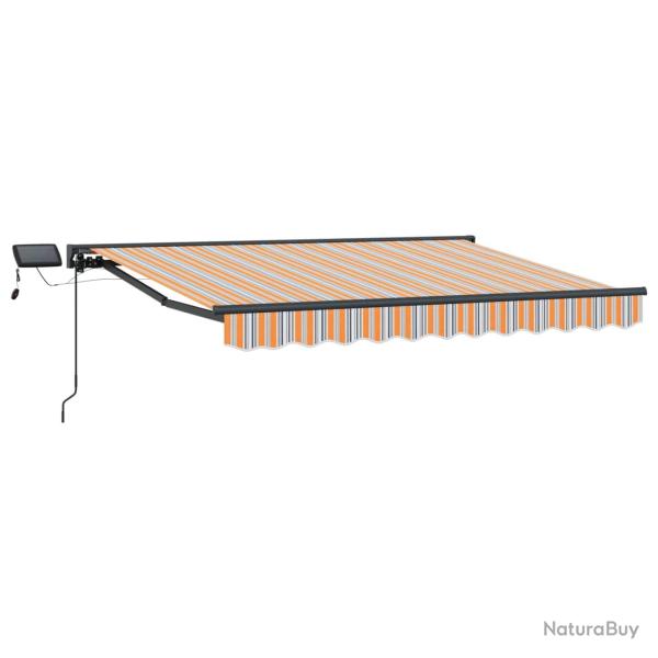 Cadre de store manuel avec LEDs Bleu et Orange 3,5 x 2,5 m