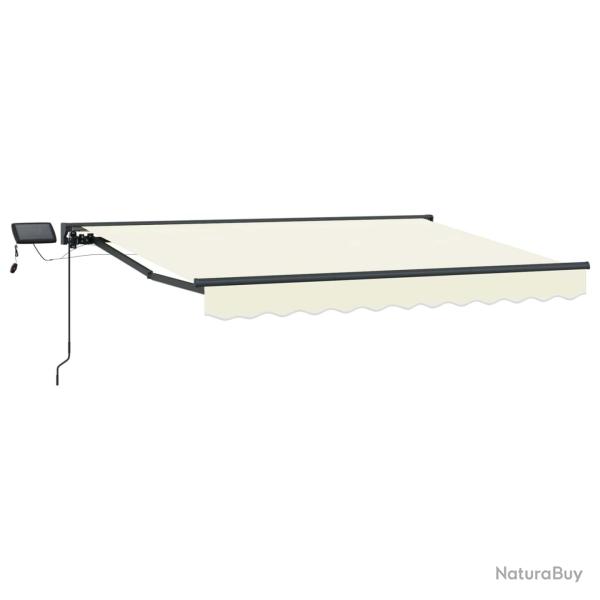 Cadre de store manuel avec LEDs Cr�me 2,5 x 2 m
