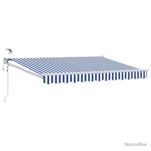 Auvent r�tractable �lectrique Bleu et Blanc 3,5 x 2 m