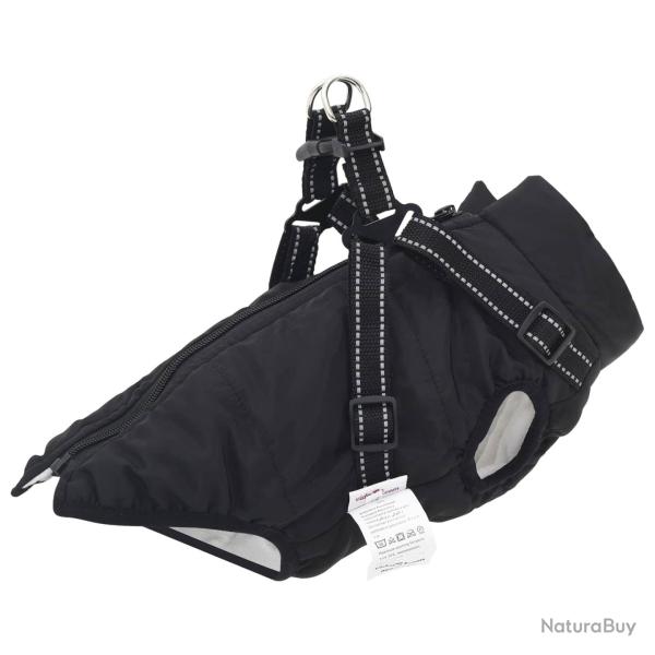 Manteau pour chien Noir L40 Fleece et Polyester