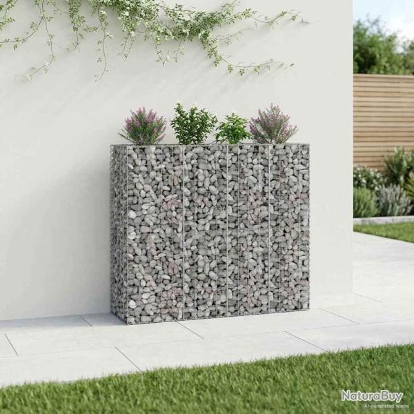 Lit sur�lev� gabion 2 pcs Argent� 170 x 50 x 150 cm