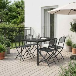 Ensemble de meubles d'ext&eacute;rieur 5 pcs Anthracite Fer et Acier
