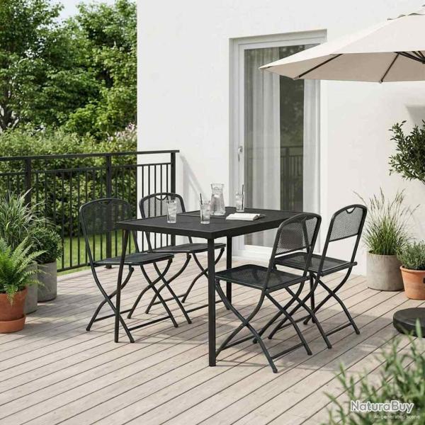 Ensemble de meubles d'ext�rieur 5 pcs Anthracite Fer et Acier