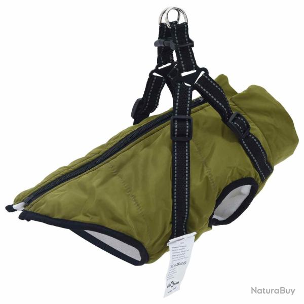 Manteau pour chien Vert arm�e L28 Fleece et Polyester