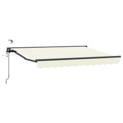 Auvent r&eacute;tractable &eacute;lectrique Cr&egrave;me 3 x 2 m