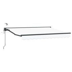Auvent r&eacute;tractable &eacute;lectrique Blanc 3 x 2,5 m