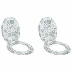 Si&egrave;ge de toilette &agrave; fermeture douce 2 pcs 44 x 38 cm