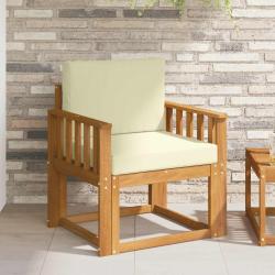 Canap&eacute; d'ext&eacute;rieur Bois d'acacia massif et polyester Naturel