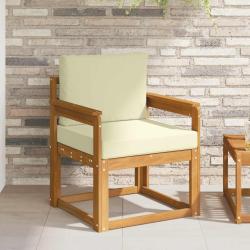 Canap&eacute; d'ext&eacute;rieur Bois d'acacia massif et polyester Naturel