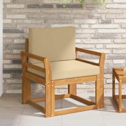 Canap&eacute; d'ext&eacute;rieur Bois d'acacia massif et polyester Naturel