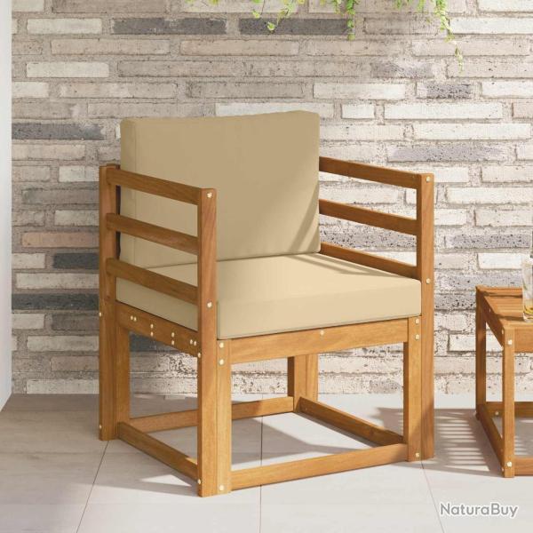 Canap� d'ext�rieur Bois d'acacia massif et polyester Naturel