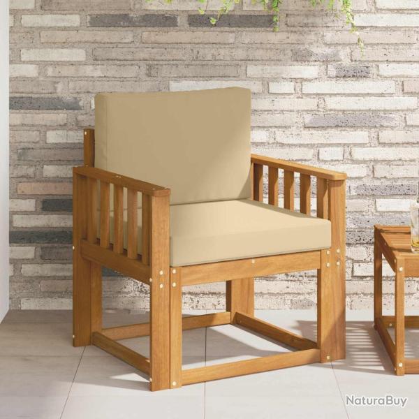 Canap� d'ext�rieur Bois d'acacia massif et polyester Naturel