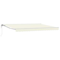 Auvent r&eacute;tractable &eacute;lectrique Cr&egrave;me 4 &times; 3 m