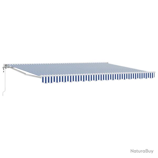 Auvent r�tractable �lectrique Bleu et Blanc 4 � 3 m