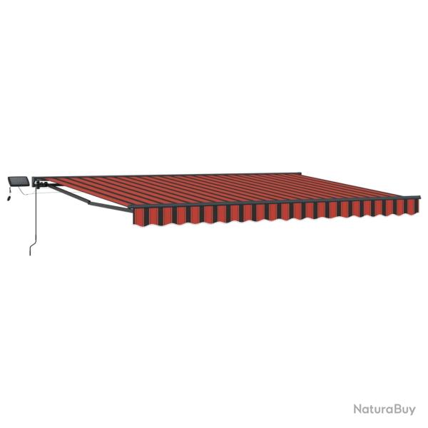 Cadre de store manuel avec LEDs Orange et Noir 4,5 � 3 m