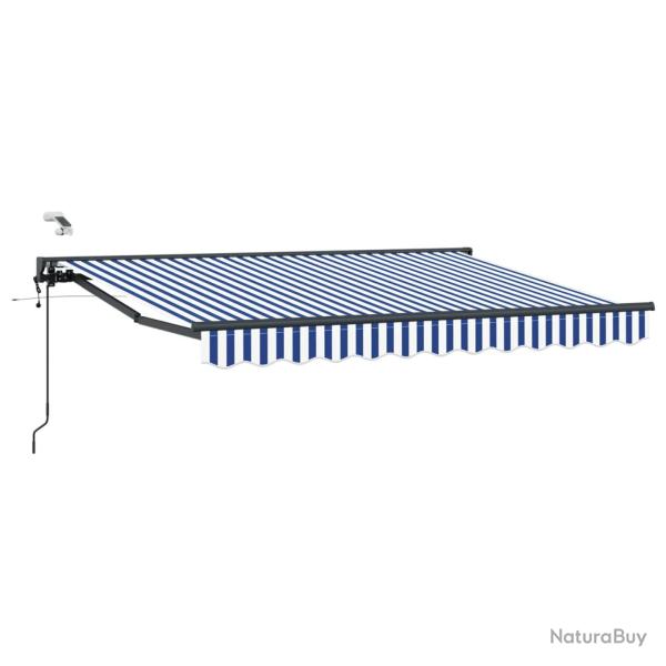 Auvent r�tractable �lectrique Bleu et Blanc 3 x 2 m