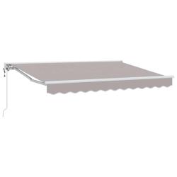 Auvent r&eacute;tractable &eacute;lectrique Gris clair 3,5 x 2,5 m