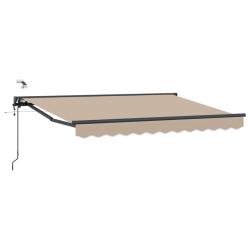 Auvent r&eacute;tractable &eacute;lectrique Beige 2,5 x 2 m