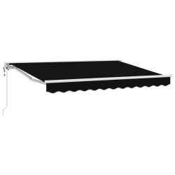 Auvent r&eacute;tractable &eacute;lectrique Noir 3,5 x 2,5 m
