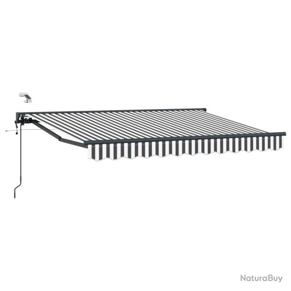 Auvent r�tractable �lectrique Anthracite et blanc 2,5 x 2 m
