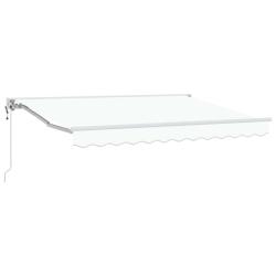 Auvent r&eacute;tractable &eacute;lectrique Blanc 3 x 2,5 m