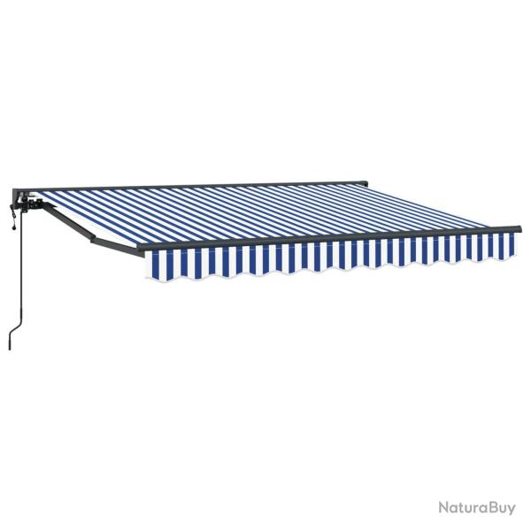 Auvent r�tractable �lectrique Bleu et Blanc 3,5 x 2 m