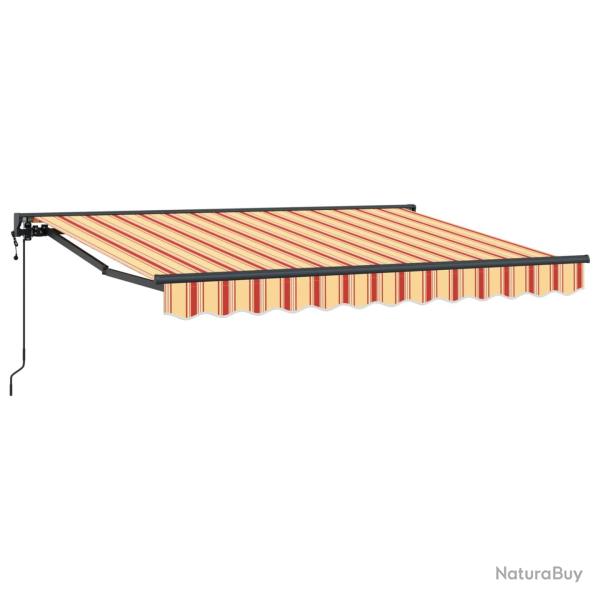 Auvent r�tractable �lectrique Jaune, Orange et Blanc 3,5 x 2 m