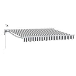 Auvent r&eacute;tractable &eacute;lectrique Anthracite et blanc 2,5 x 2 m
