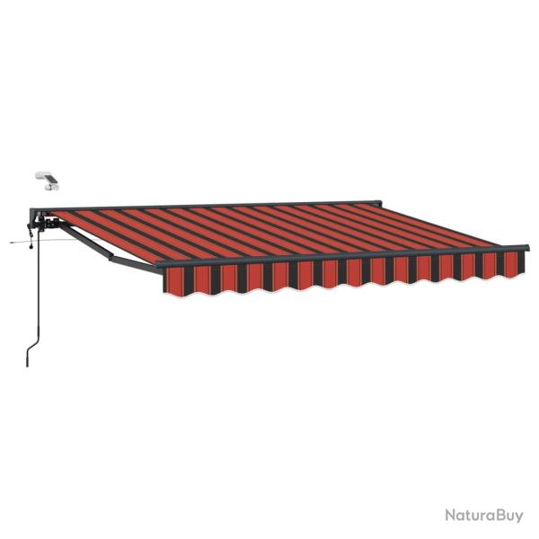 Auvent r�tractable �lectrique Orange et Noir 2,5 x 2 m