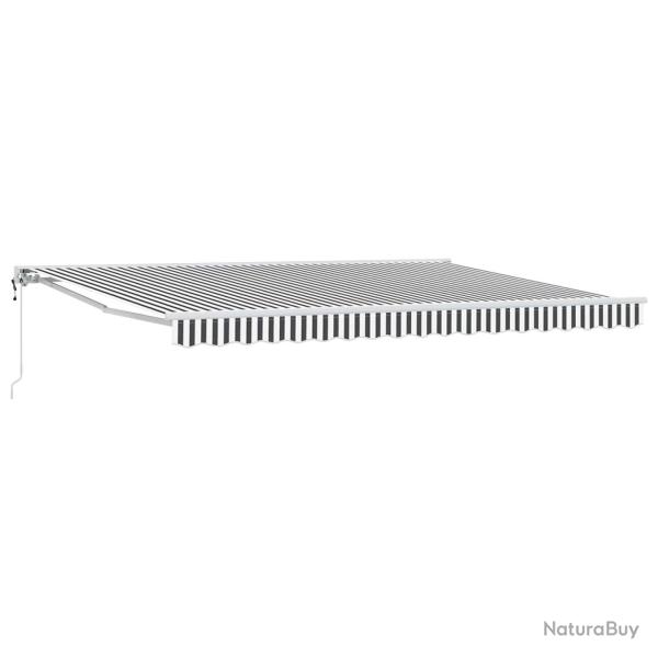 Auvent r�tractable �lectrique Anthracite et blanc 4 � 3 m