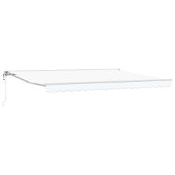 Auvent r&eacute;tractable &eacute;lectrique Blanc 4 &times; 3 m