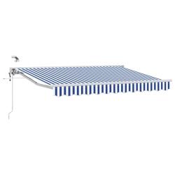 Auvent r&eacute;tractable &eacute;lectrique Bleu et Blanc 3 x 2 m